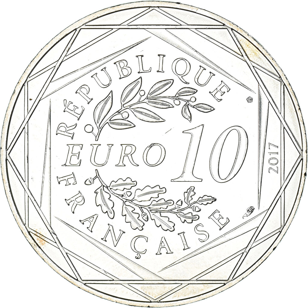 France, 10 Euro, Jean Paul Gaultier, 2017, FDC.7, MS(65-70), Silver