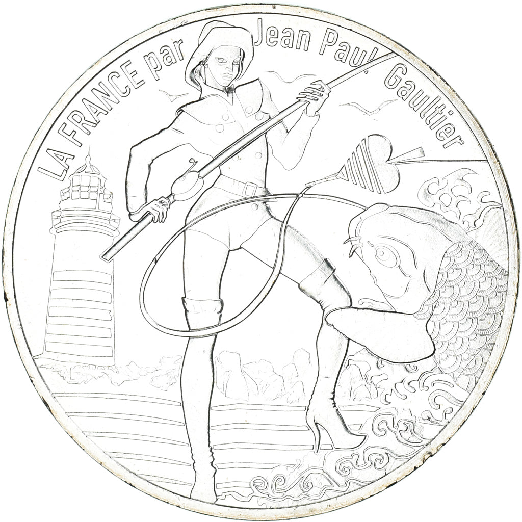 France, 10 Euro, Jean Paul Gaultier, 2017, FDC.9, MS(65-70), Silver