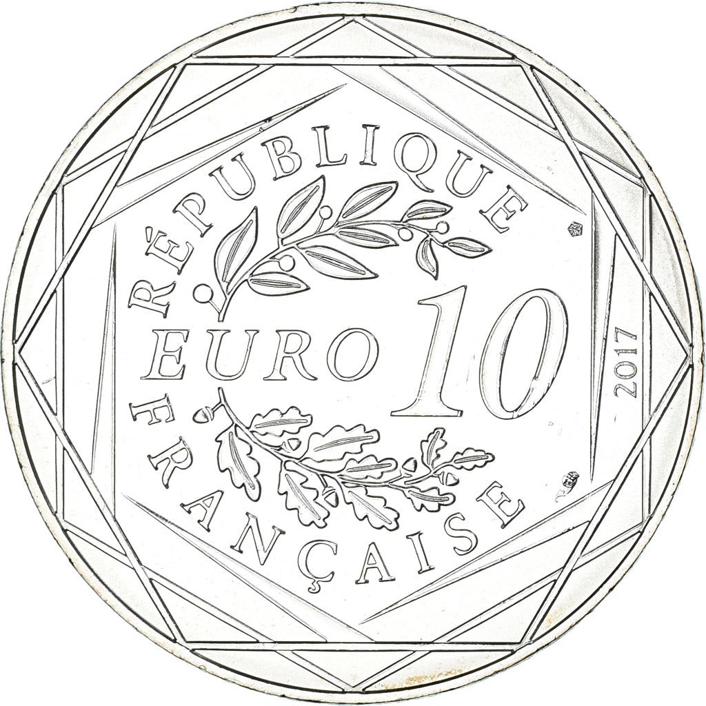 France, 10 Euro, Jean Paul Gaultier, 2017, FDC.9, MS(65-70), Silver