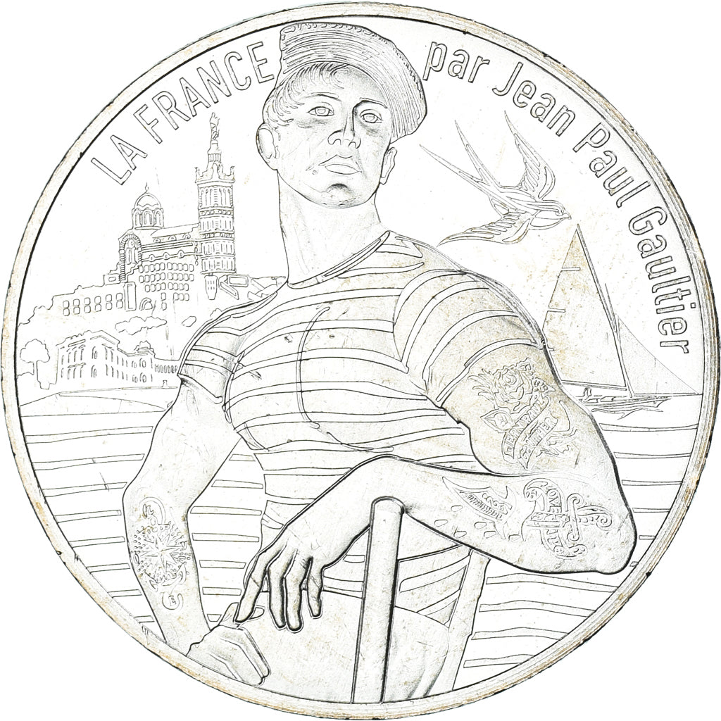 France, 10 Euro, Jean Paul Gaultier, 2017, FDC.2, MS(65-70), Silver