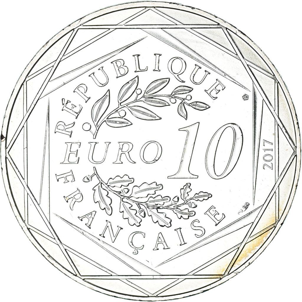 France, 10 Euro, Jean Paul Gaultier, 2017, FDC.1, MS(65-70), Silver