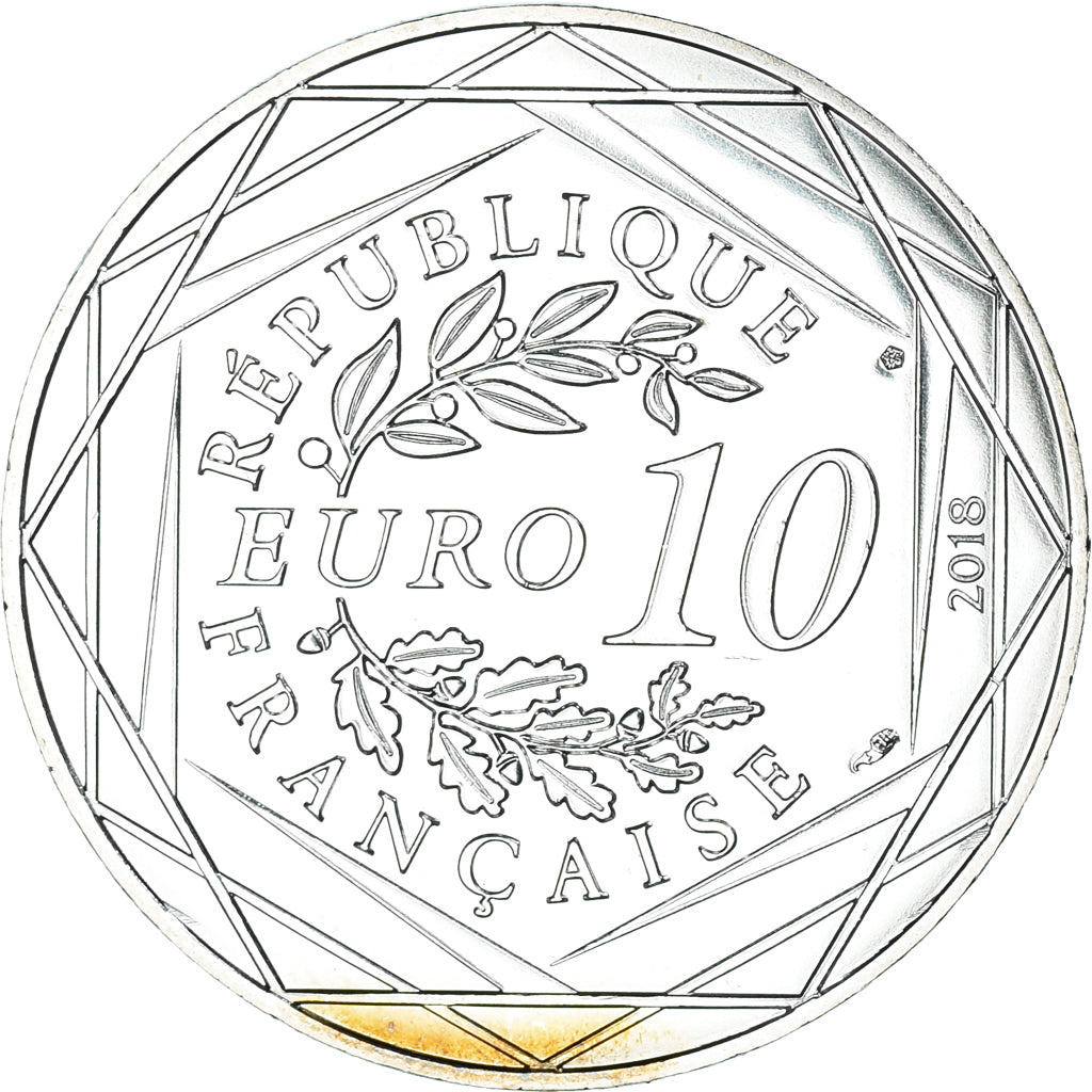 France, 10 Euro, 2018, Mickey aux pieds de la Dame de fer, FDC, Argent