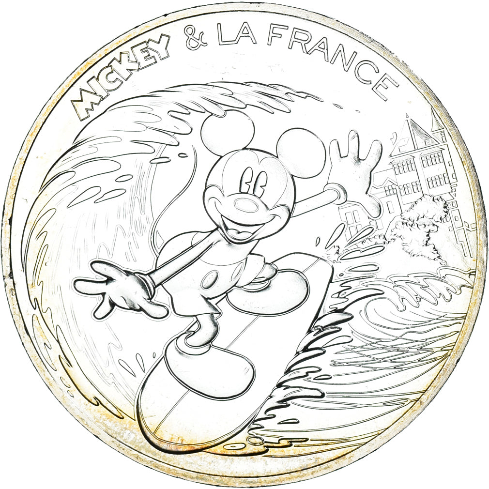 Francia, Monnaie de Paris, 10 Euro, Mickey (Biarritz), 2018, Paris, FDC, Plata