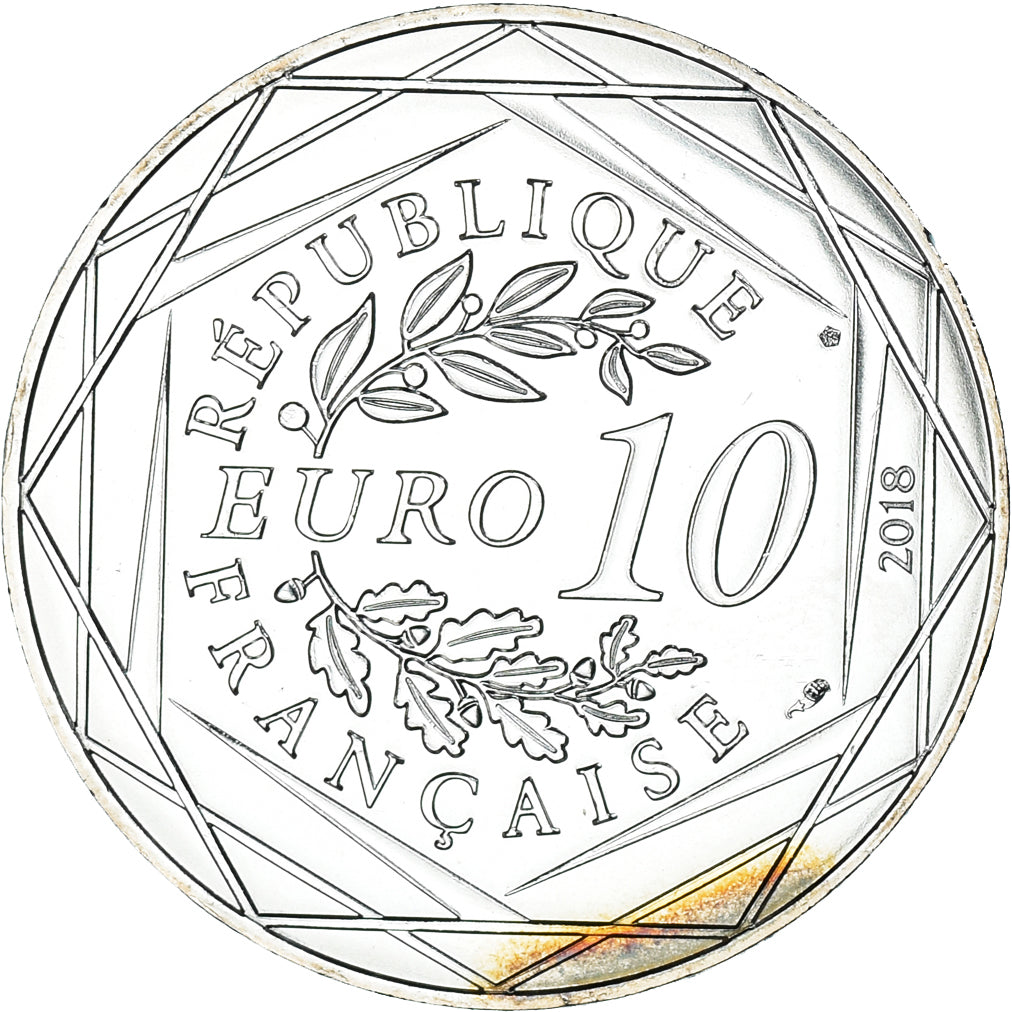 Francia, Monnaie de Paris, 10 Euro, Mickey (Biarritz), 2018, Paris, FDC, Plata