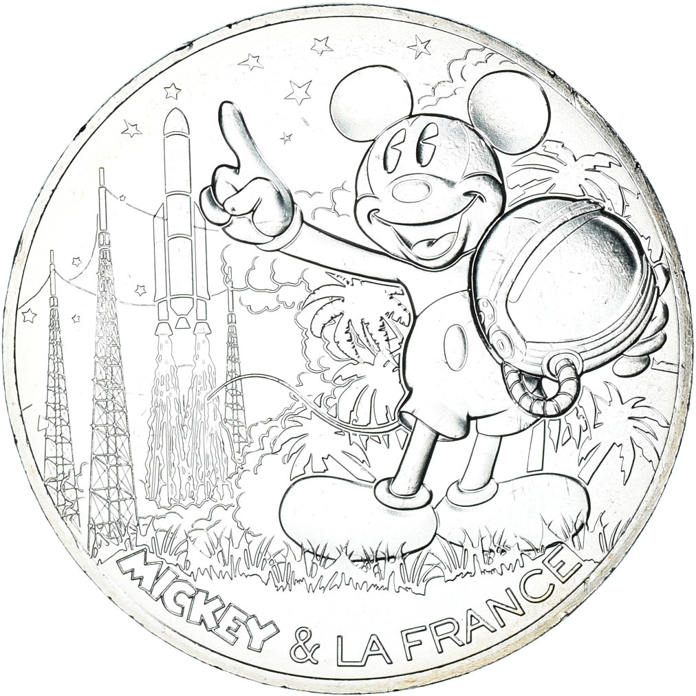 France, 10 Euro, Mickey compte à rebours, 2018, Paris, MS(65-70), Silver