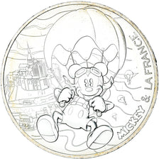 France, 10 Euro, Mickey libre comme l'air, 2018, Paris, MS(65-70), Silver