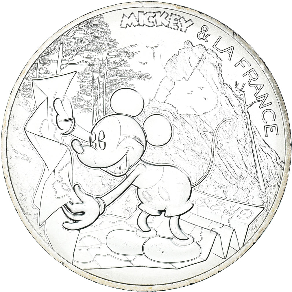 Francia, 10 Euro, Mickey balade de toute beauté, 2018, Paris, FDC, Argento
