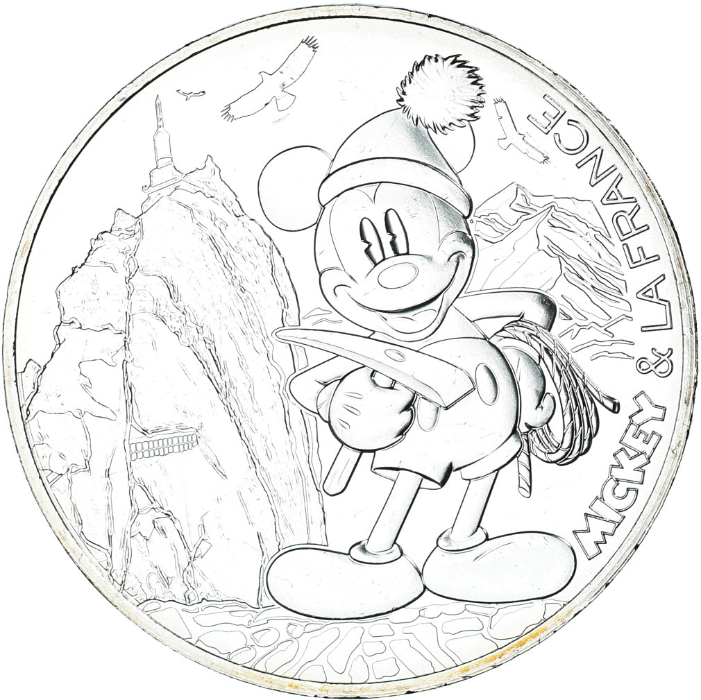France, 10 Euro, Mickey premier de cordée, 2018, Paris, MS(65-70), Silver