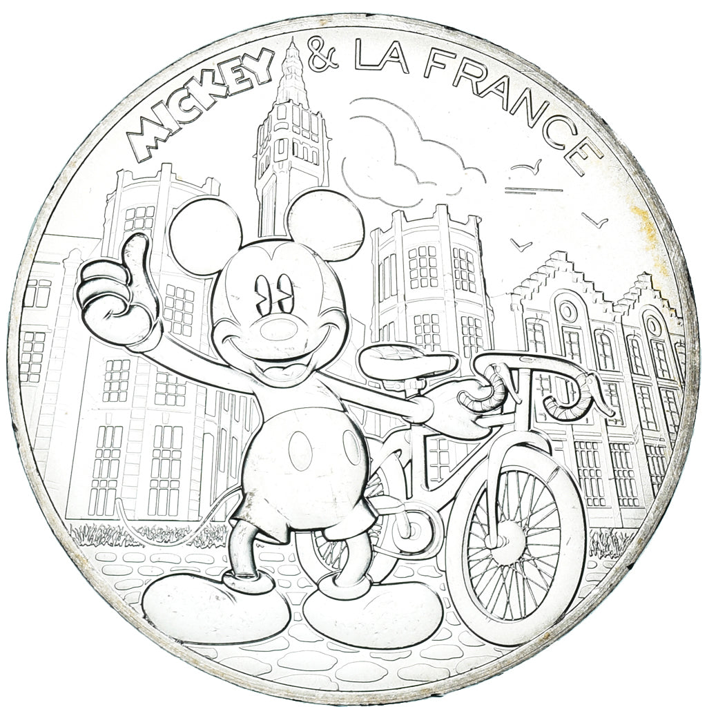 Francja, Mickey, Le Roi de la petite Reine, 10 Euro, 2018, Paris, MS(65-70)
