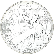 Francia, 10 Euro, 2018, Mickey Notre-Dame de Paris.FDC, FDC, Argento