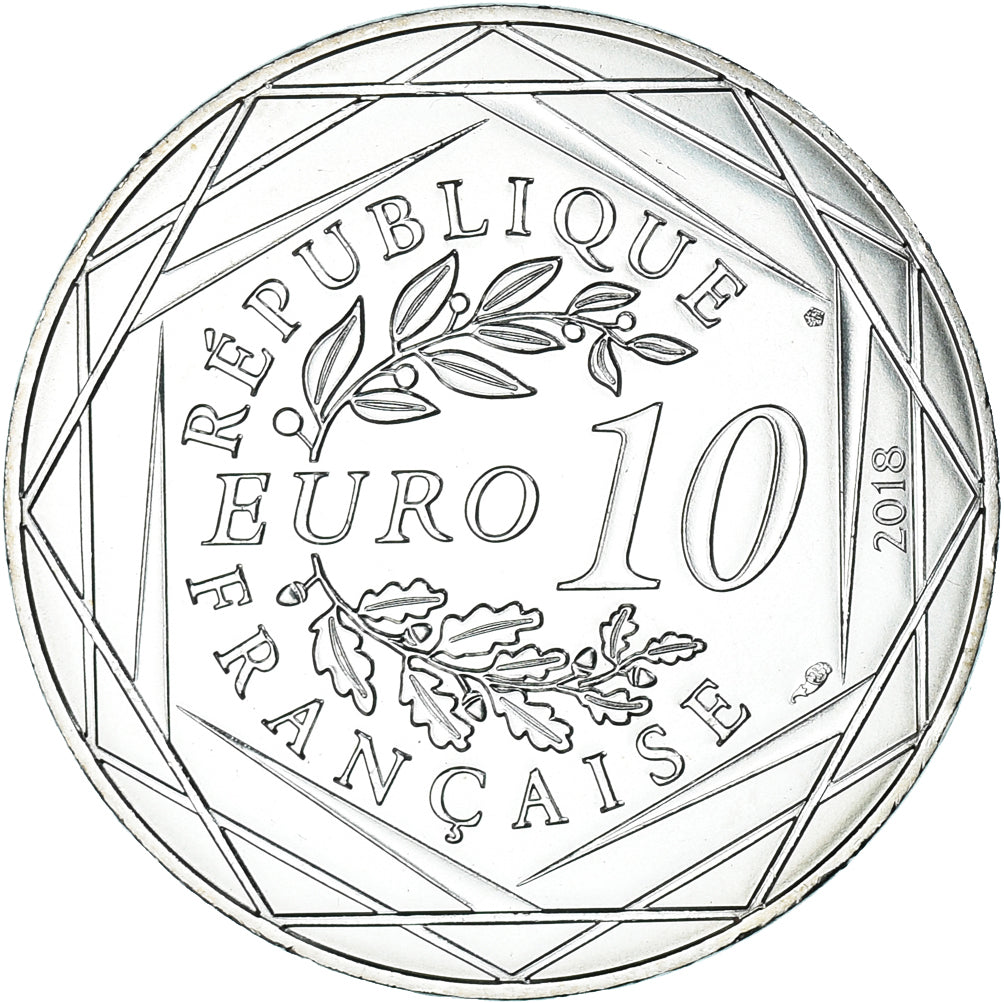 Francia, 10 Euro, 2018, Mickey Notre-Dame de Paris.FDC, FDC, Argento