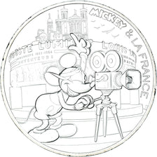 France, 10 Euro, Mickey silence on tourne, 2018, Paris, MS(65-70), Silver