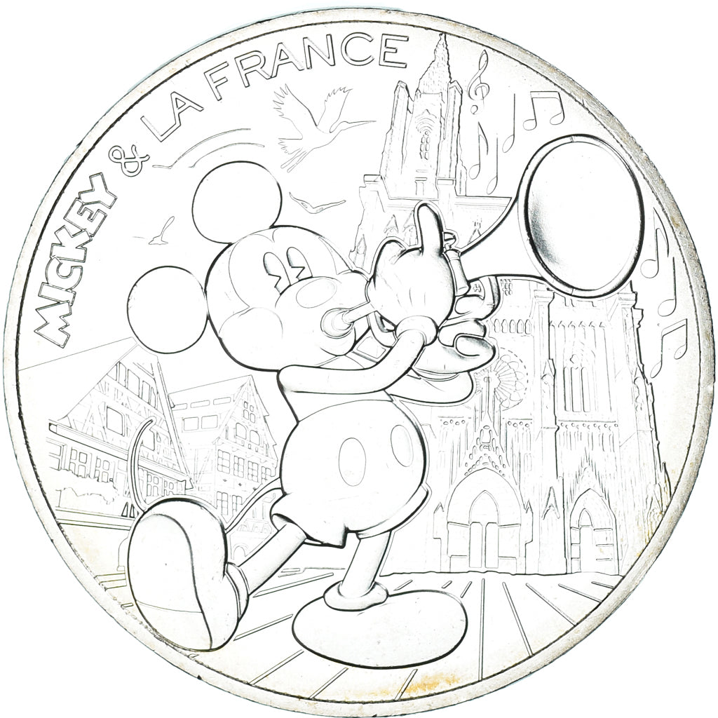 France, 10 Euro, 2018, Mickey Fugue à la cathédrale.FDC, FDC, Argent