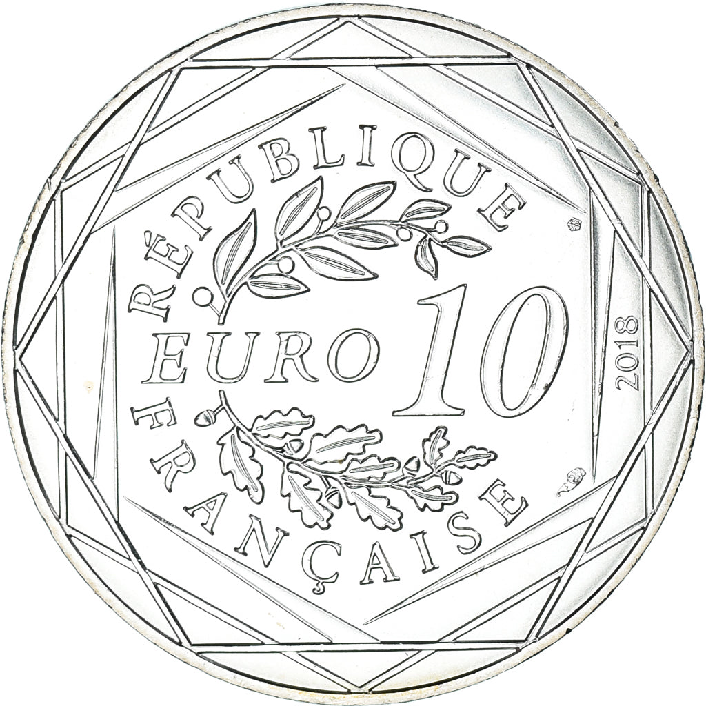 France, 10 Euro, 2018, Mickey Dans la place .FDC, MS(65-70), Silver