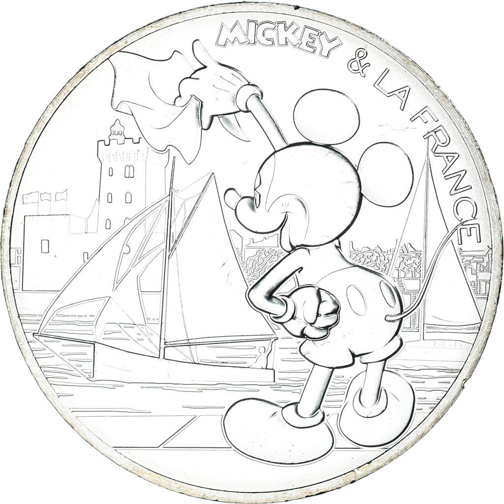 France, 10 Euro, 2018, Mickey Bon vent.FDC, MS(65-70), Silver