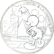 France, 10 Euro, 2018, Mickey Bon vent.FDC, MS(65-70), Silver