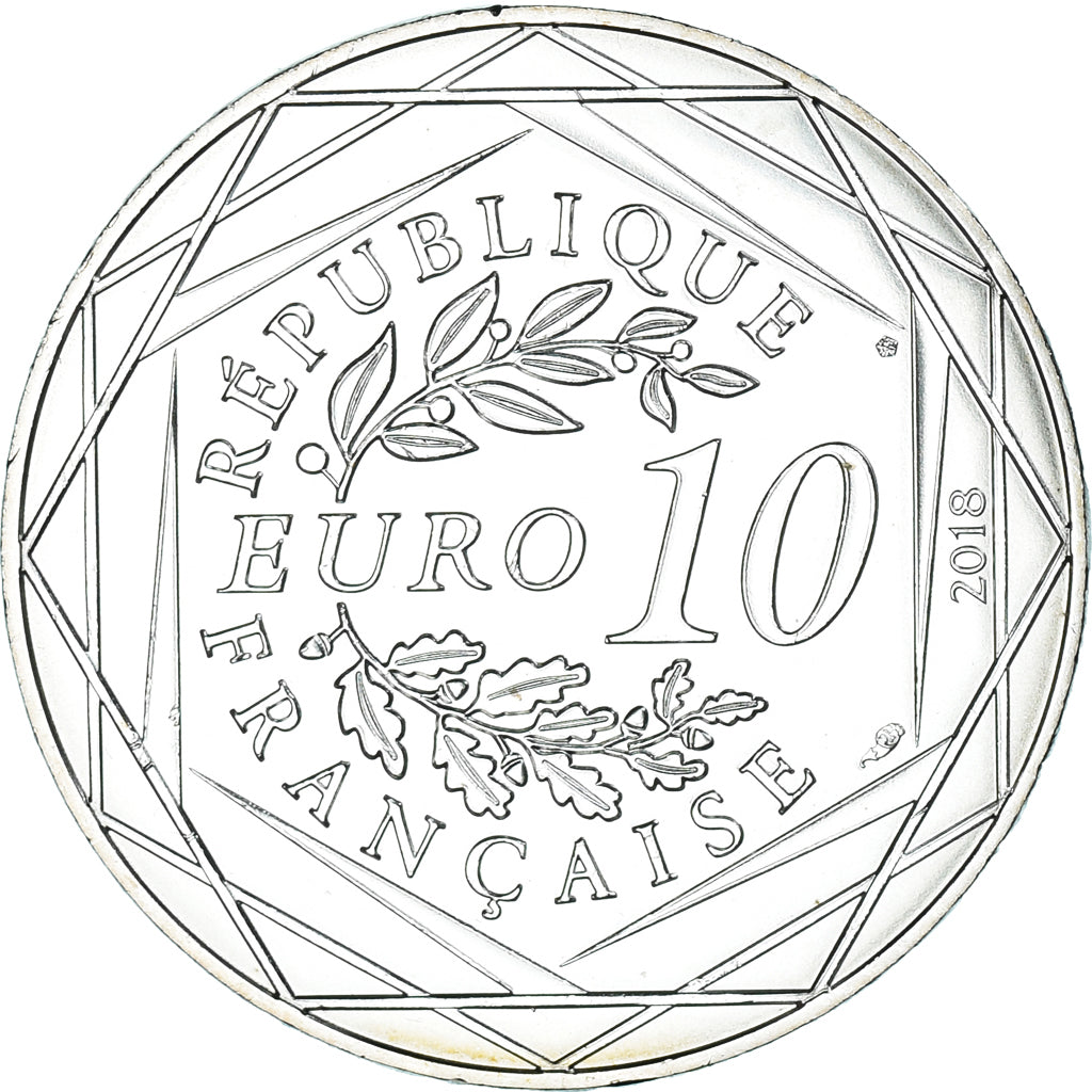 France, 10 Euro, 2018, Mickey Bon vent.FDC, MS(65-70), Silver