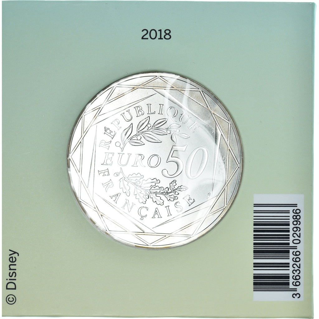 France, 50 Euro, Mickey & la France, 2018, Paris, FDC, FDC, Argent