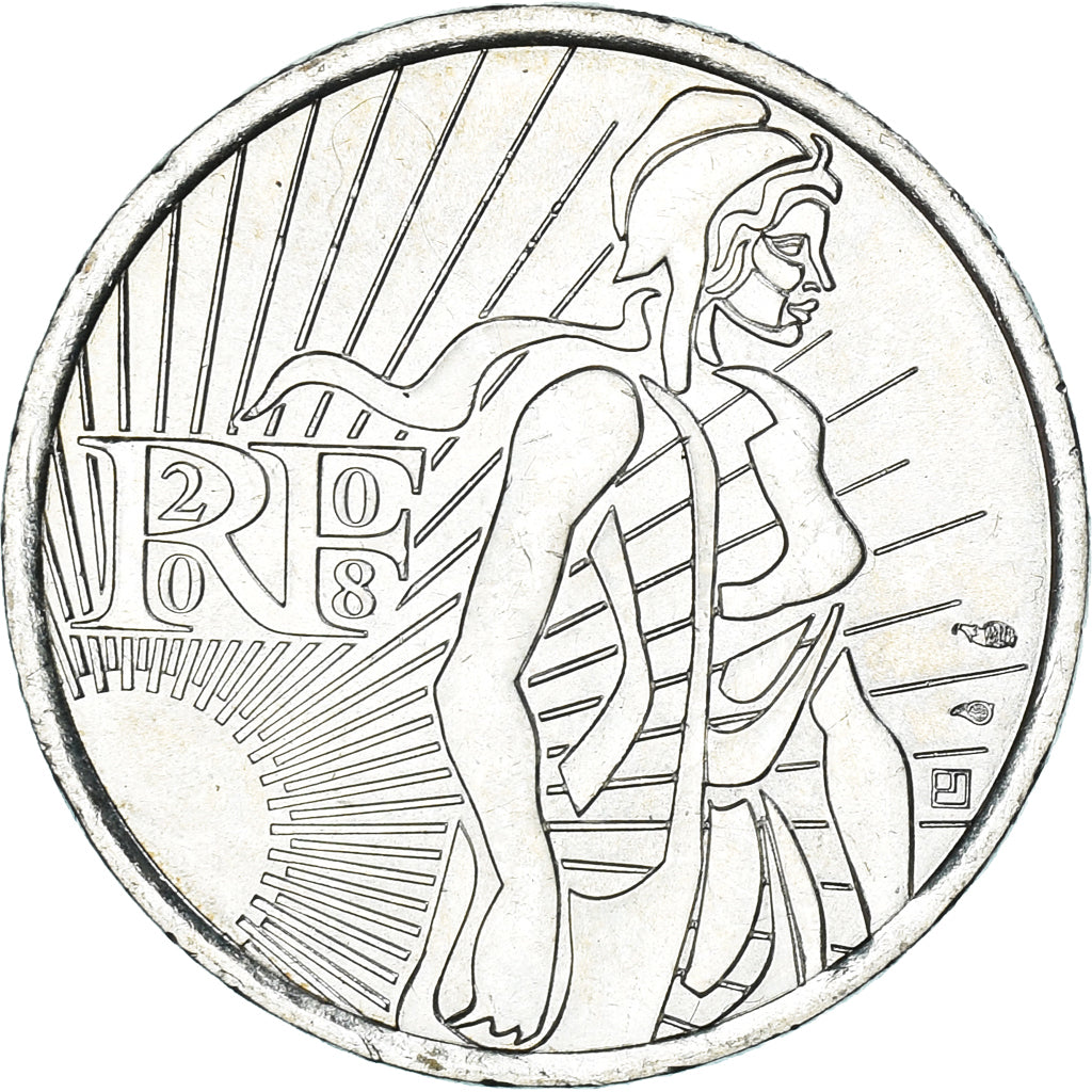 France, 5 Euro, 2008, MS(63), Silver, Gadoury:EU287, KM:1534