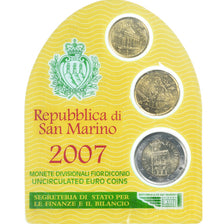 San Marino, Set, 2007, Set 3 monnaies.FDC, MS(65-70)