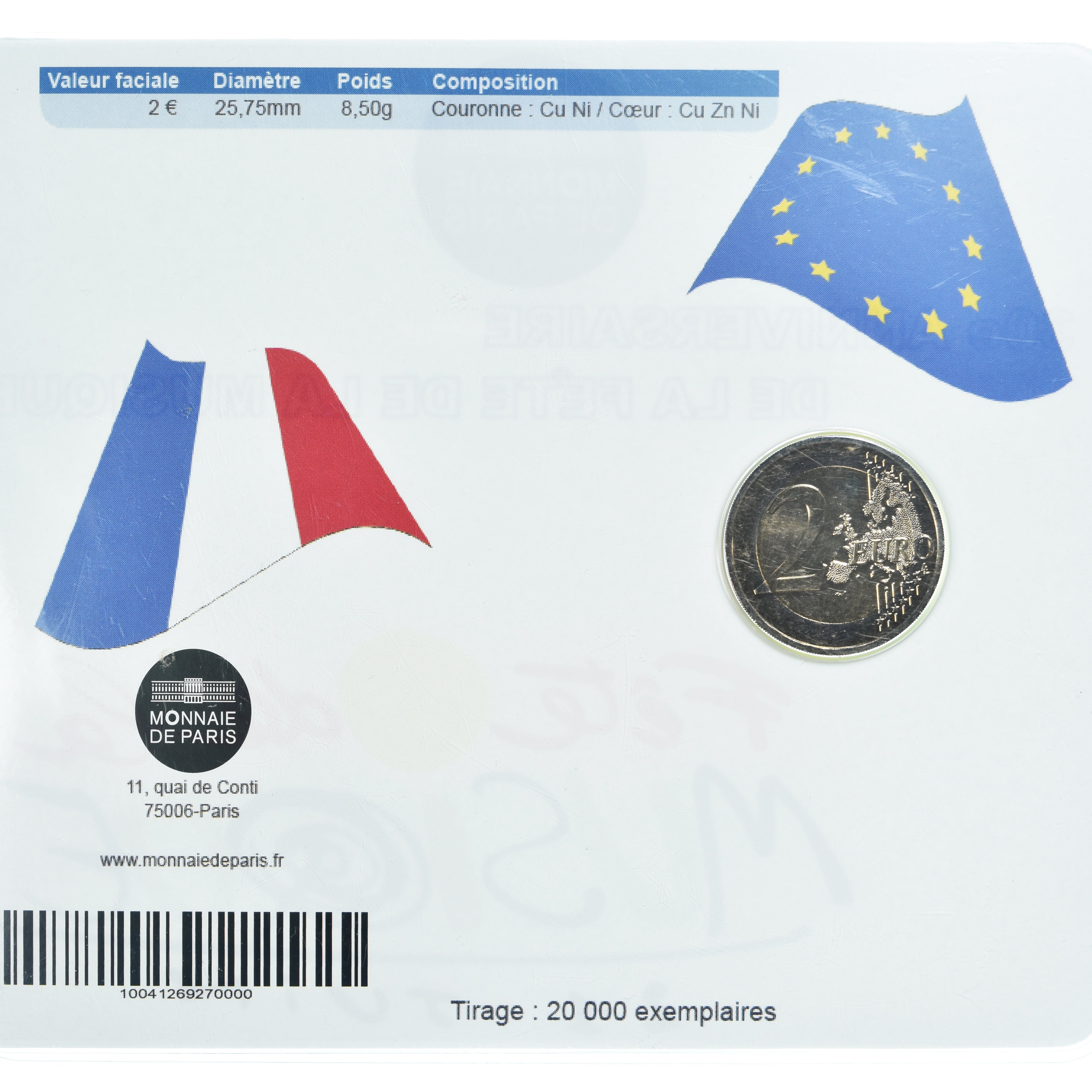 Frankrijk, 2 Euro, Fête Musique, 2011, Paris, BU, FDC, Bi-Metallic