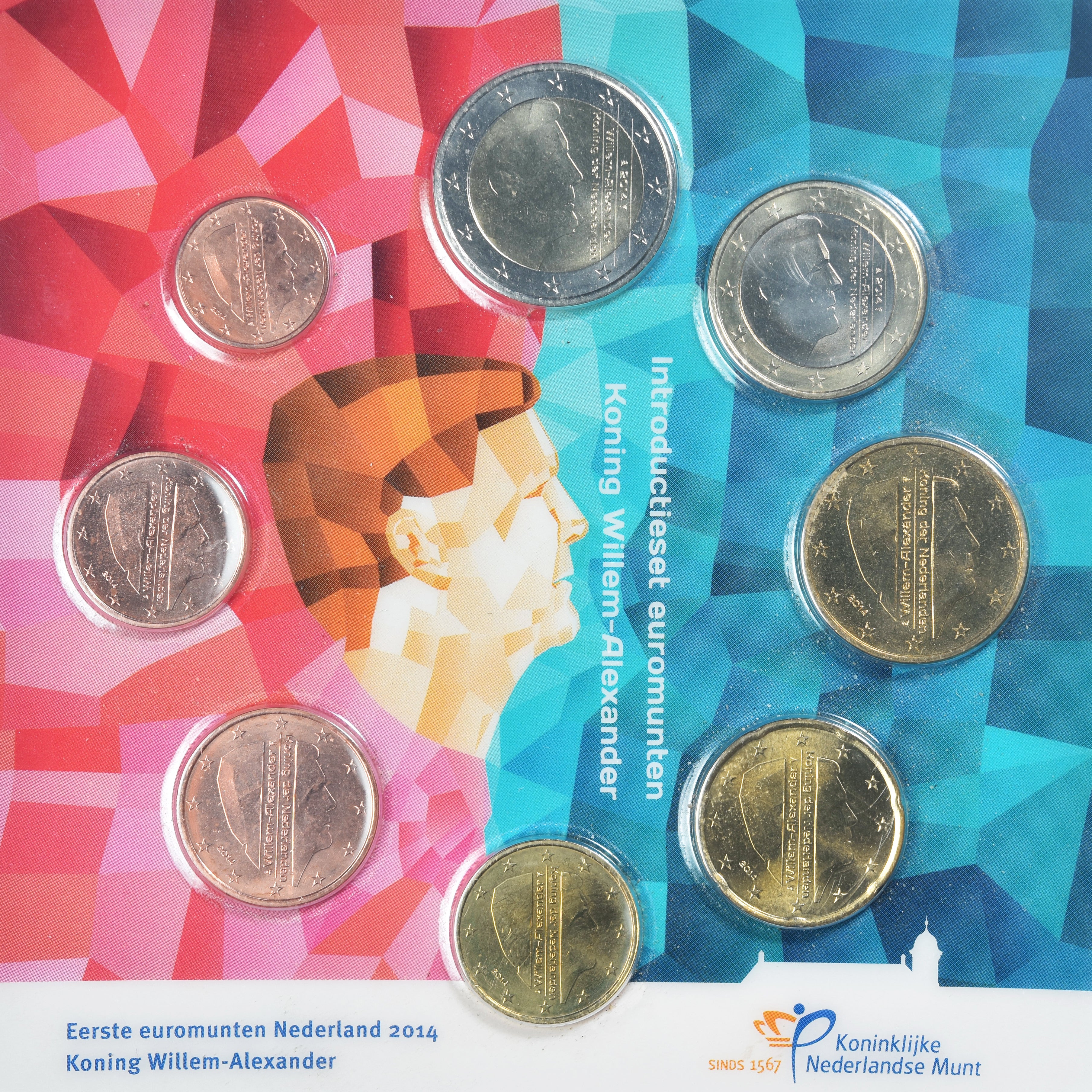 Netherlands, Euro-Set, 2014, Utrecht, WILLEM-ALEXANDER, MS(65-70)