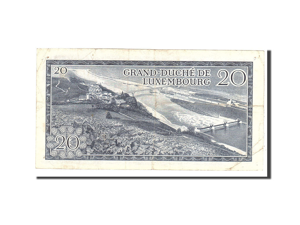 Banknote, Luxembourg, 20 Francs, 1966, 1966-03-07, KM:54a, EF(40-45)