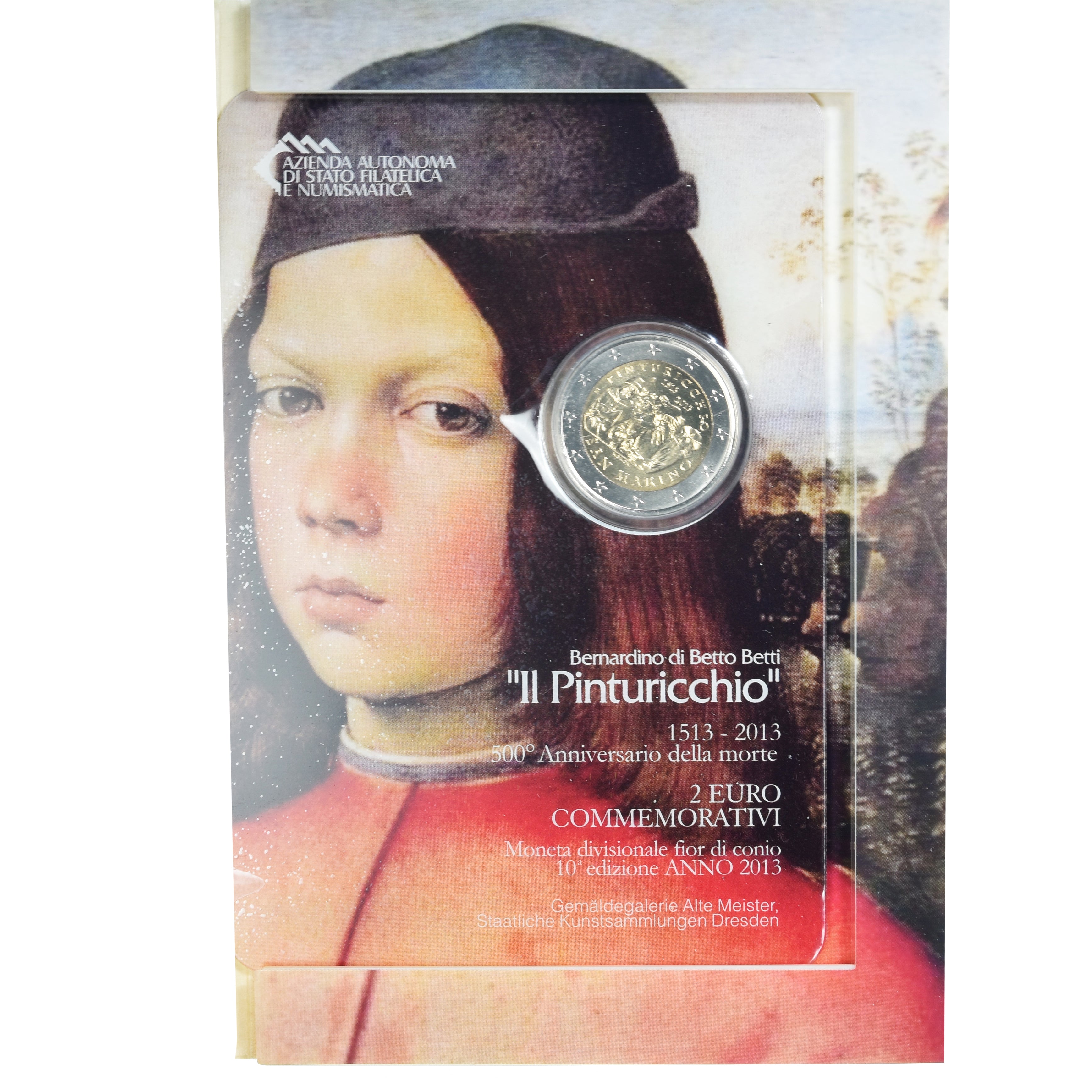San Marino, 2 Euro, Il Pinturicchio, 2013, Rome, BU, MS(65-70), Bi-Metallic