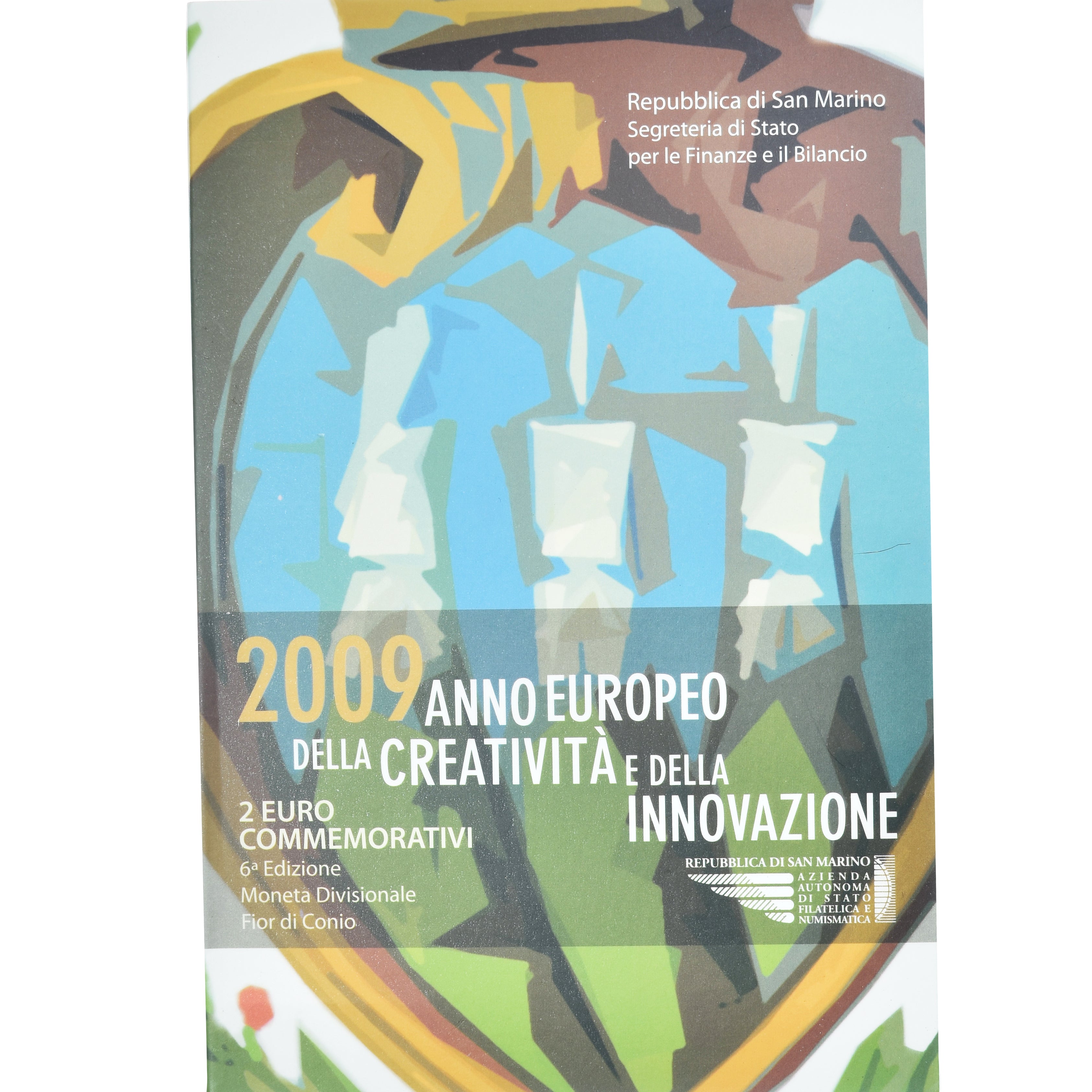 Saint Marin , 2 Euro, année européenne de la créativité, 2009, Rome, BU