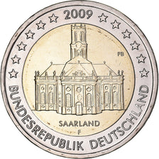 GERMANY - FEDERAL REPUBLIC, 2 Euro, Saarland, 2009, Stuttgart, MS(63)