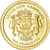 Moeda, Gabão, 1000 Francs CFA, 2013, General De Gaulle. BE, MS(65-70), Dourado