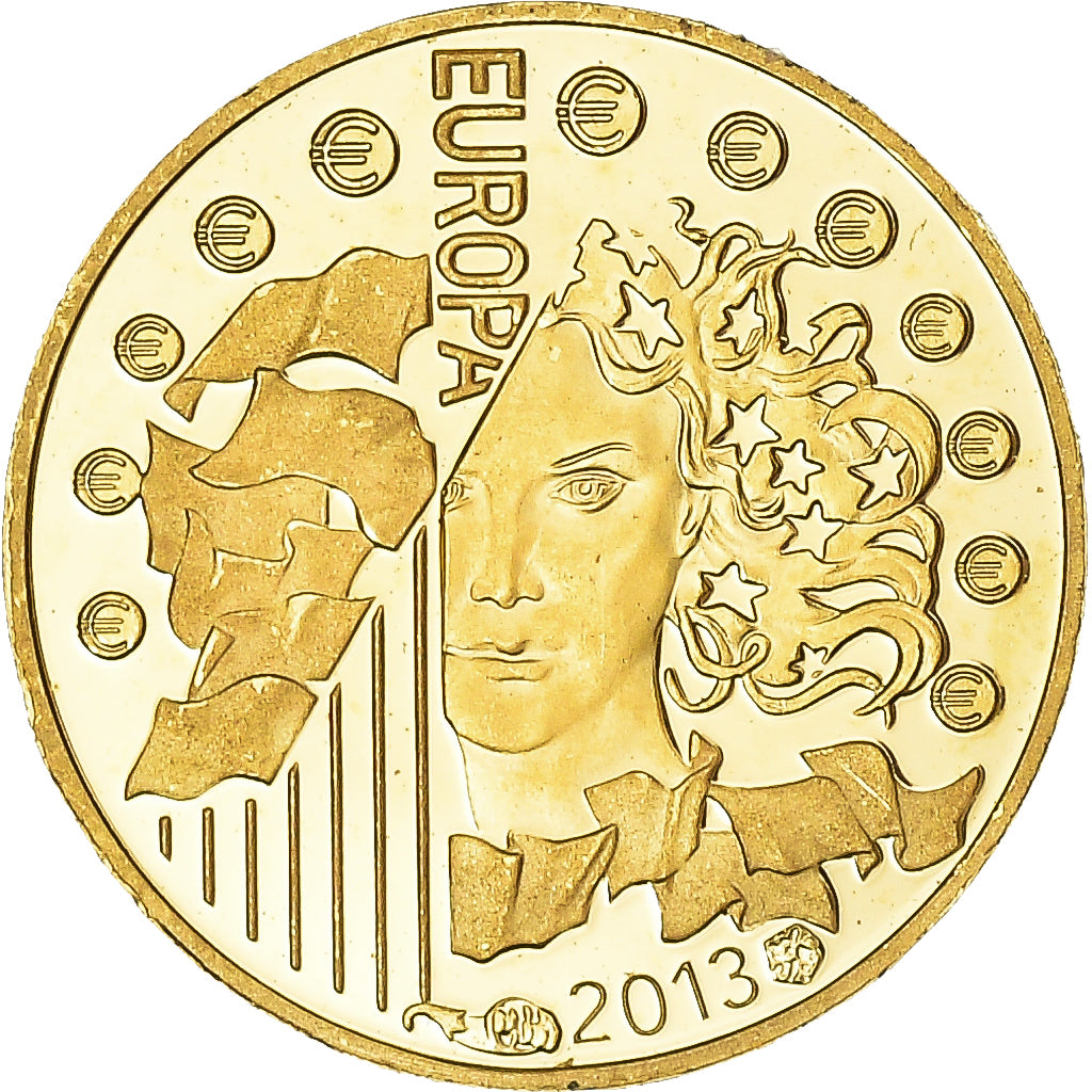 France, 5 Euro, Europa, 2013, Paris, BE, MS(65-70), Gold, KM:2092