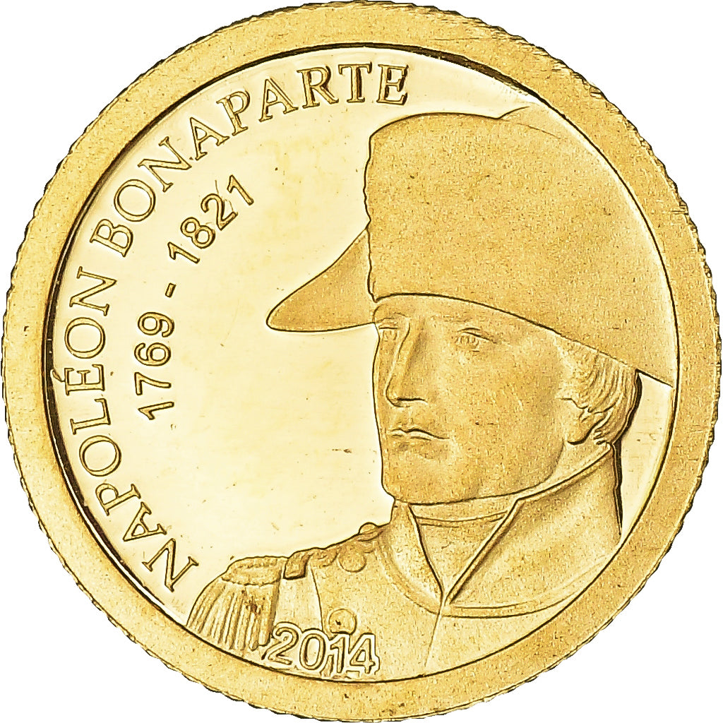 Coin, Gabon, 1000 Francs CFA, 2013, General De Gaulle. BE, MS(65-70), Gold