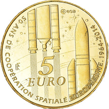 France, 5 Euros, 2014, Paris, BE, MS(65-70), Gold
