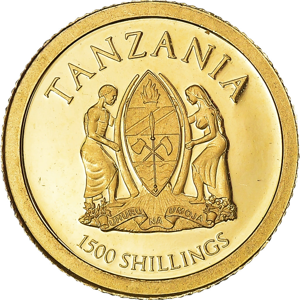 Monnaie, Tanzanie, 1500 shillings, 2013, BE, FDC, Or, KM:New