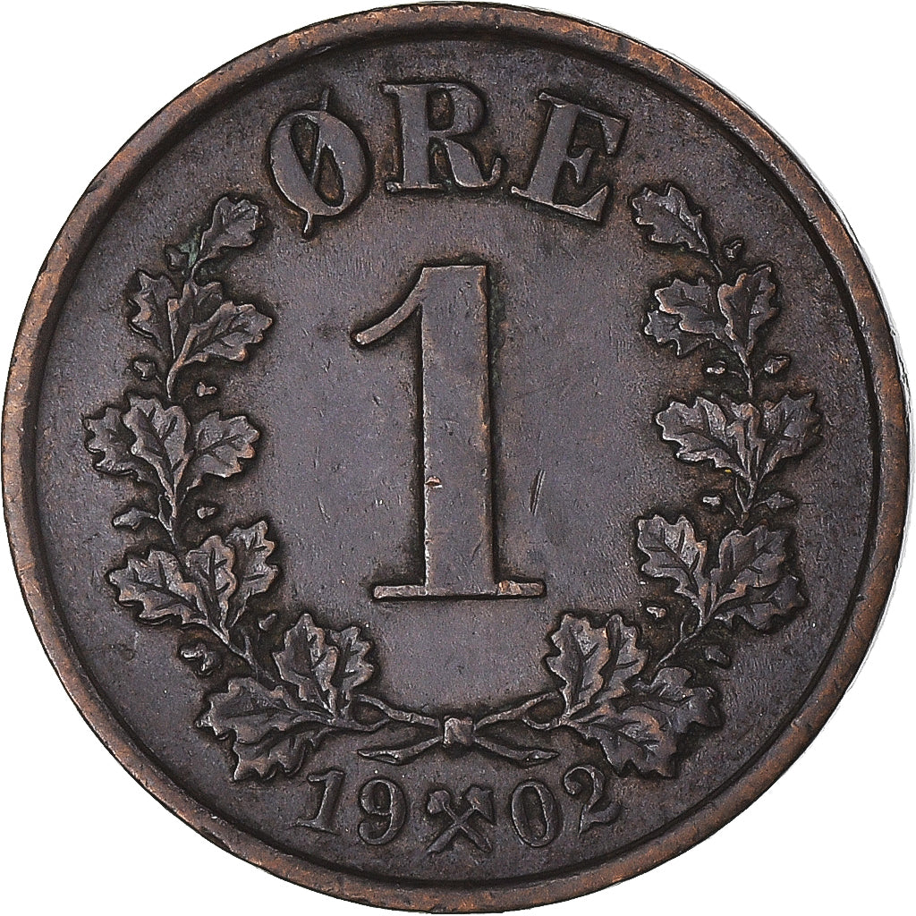 Munten, Noorwegen, Ore, 1902, ZF+, Bronzen, KM:352