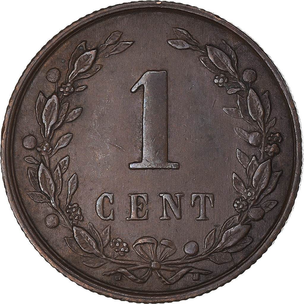 Coin, Netherlands, Wilhelmina I, Cent, 1900, AU(50-53), Bronze, KM:107.2
