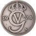 Moneda, Suecia, Gustaf V, 50 Öre, 1924, MBC, Níquel - bronce, KM:796