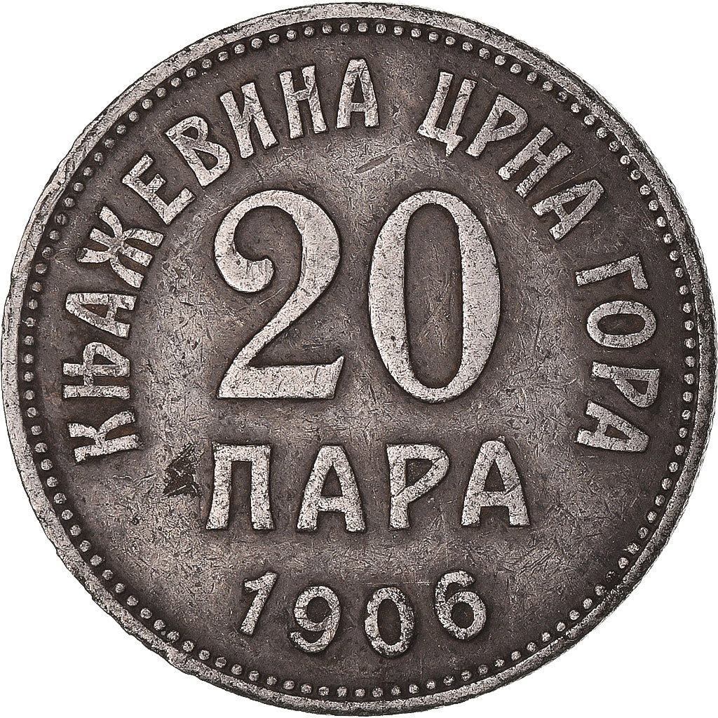 Monnaie, Monténégro, Nicholas I, 20 Para, 1906, TTB, Nickel, KM:4