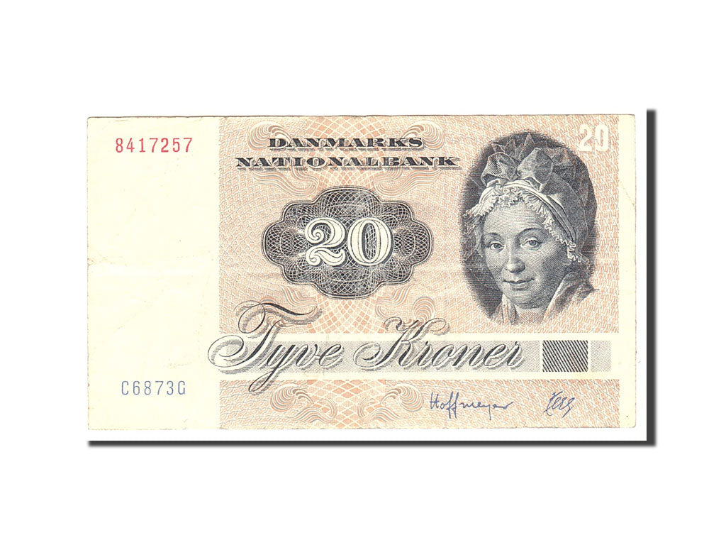 Denmark, 20 Kroner, 1987, KM:49g, Undated, EF(40-45)