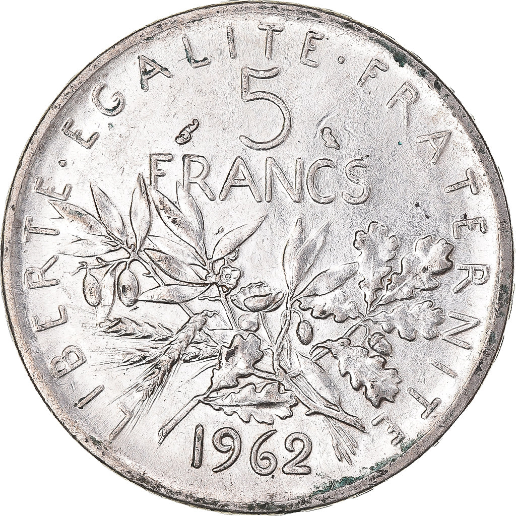 Coin, France, Semeuse, 5 Francs, 1962, Paris, AU(50-53), Silver, KM:926
