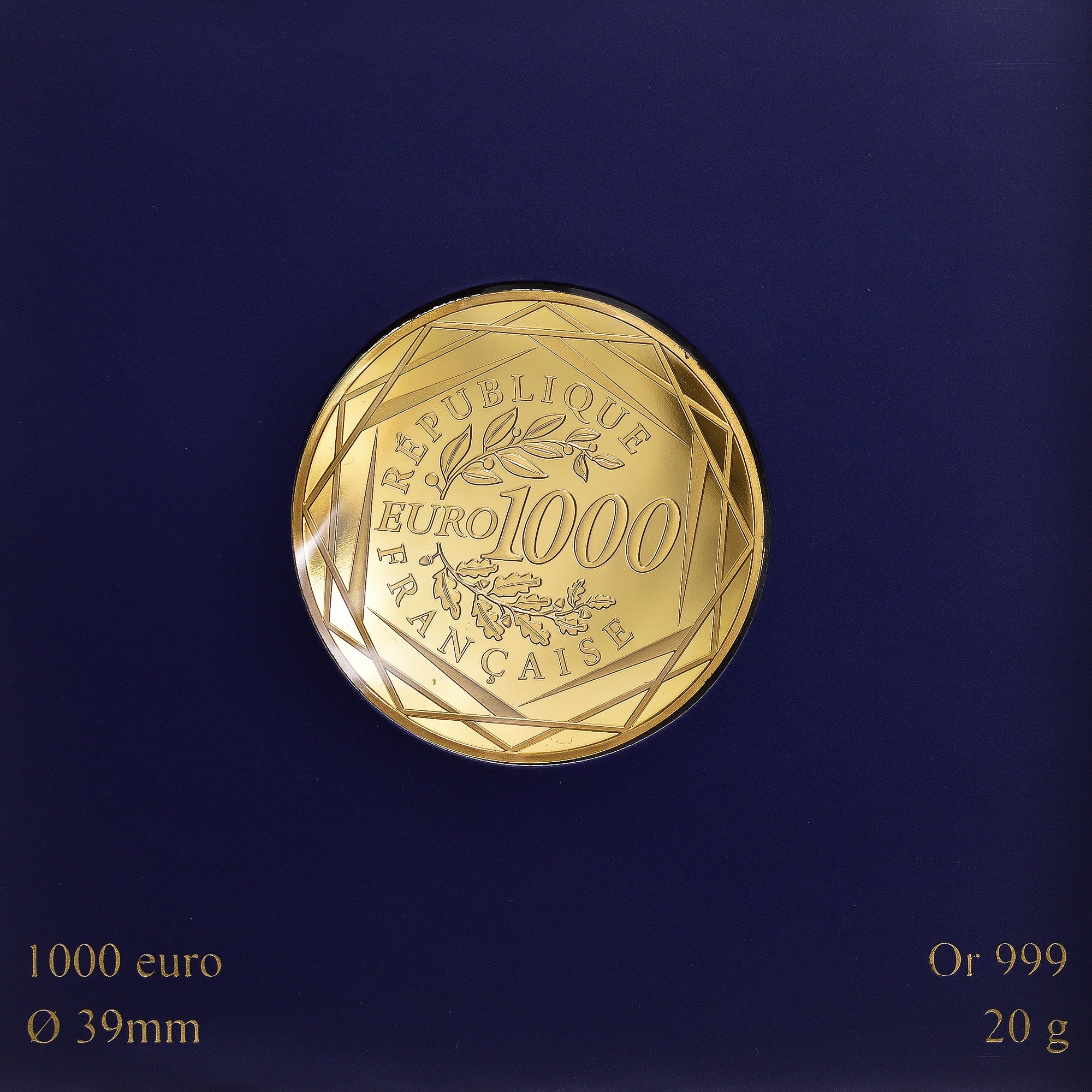 Francia, Monnaie de Paris, 1000 Euro, 2011, Paris, FDC, Oro, Gadoury:18, KM:1725