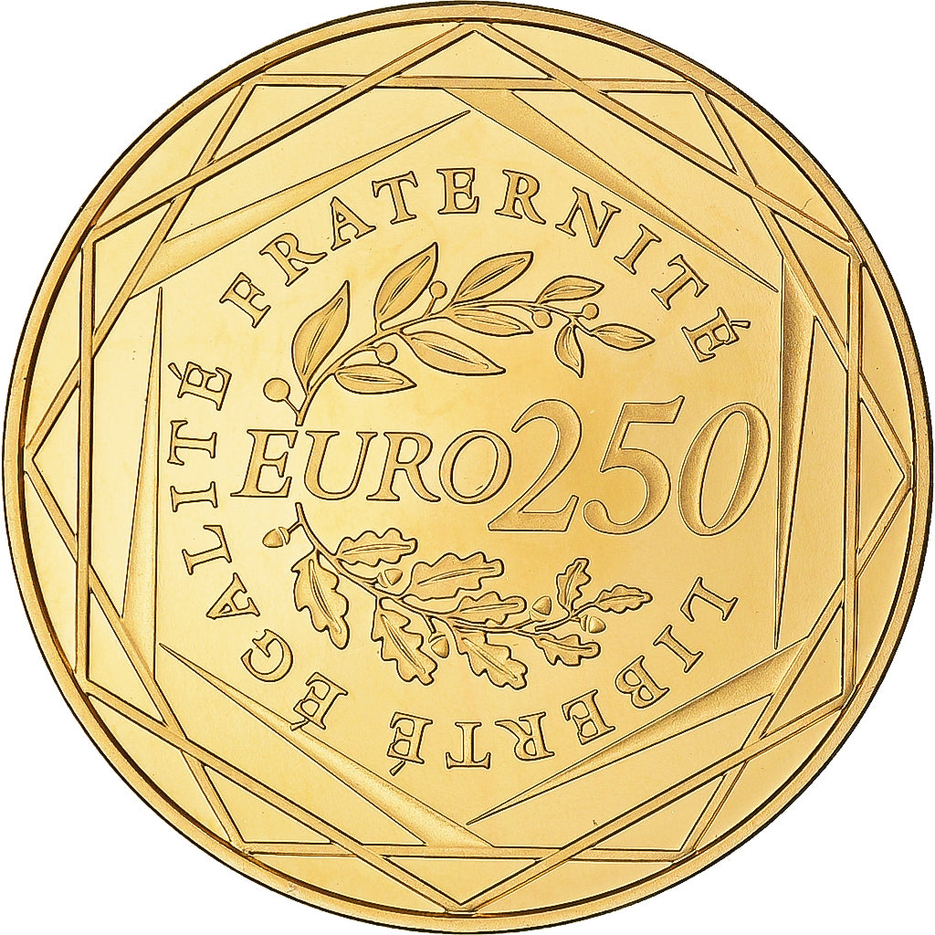 France, 250 Euro, 2009, Paris, FDC, MS(65-70), Gold, KM:1583