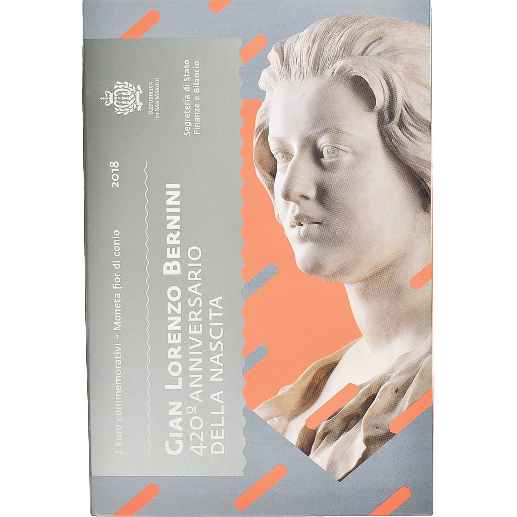 San Marino, 2 Euro, Gian Lorenzo Bernini, 2018, Rome, MS(65-70)