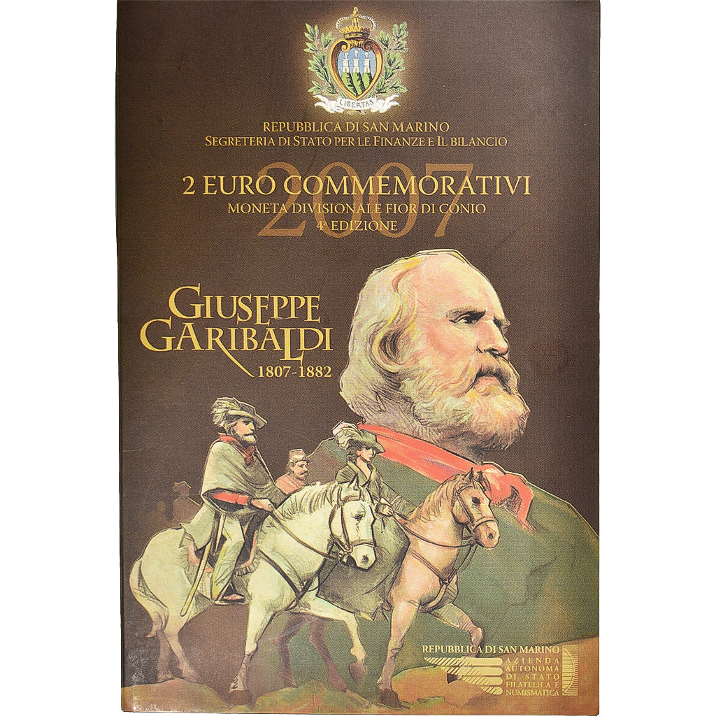 San Marino, 2 Euro, 2007, Rome, 200e ANNIVERSAIRE DE LA NAISSANCE DE GIUSEPPE