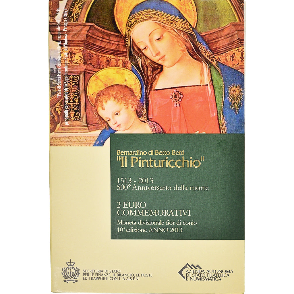 San Marino, 2 Euro, Il Pinturicchio, 2013, Rome, Special Unc., MS(65-70)