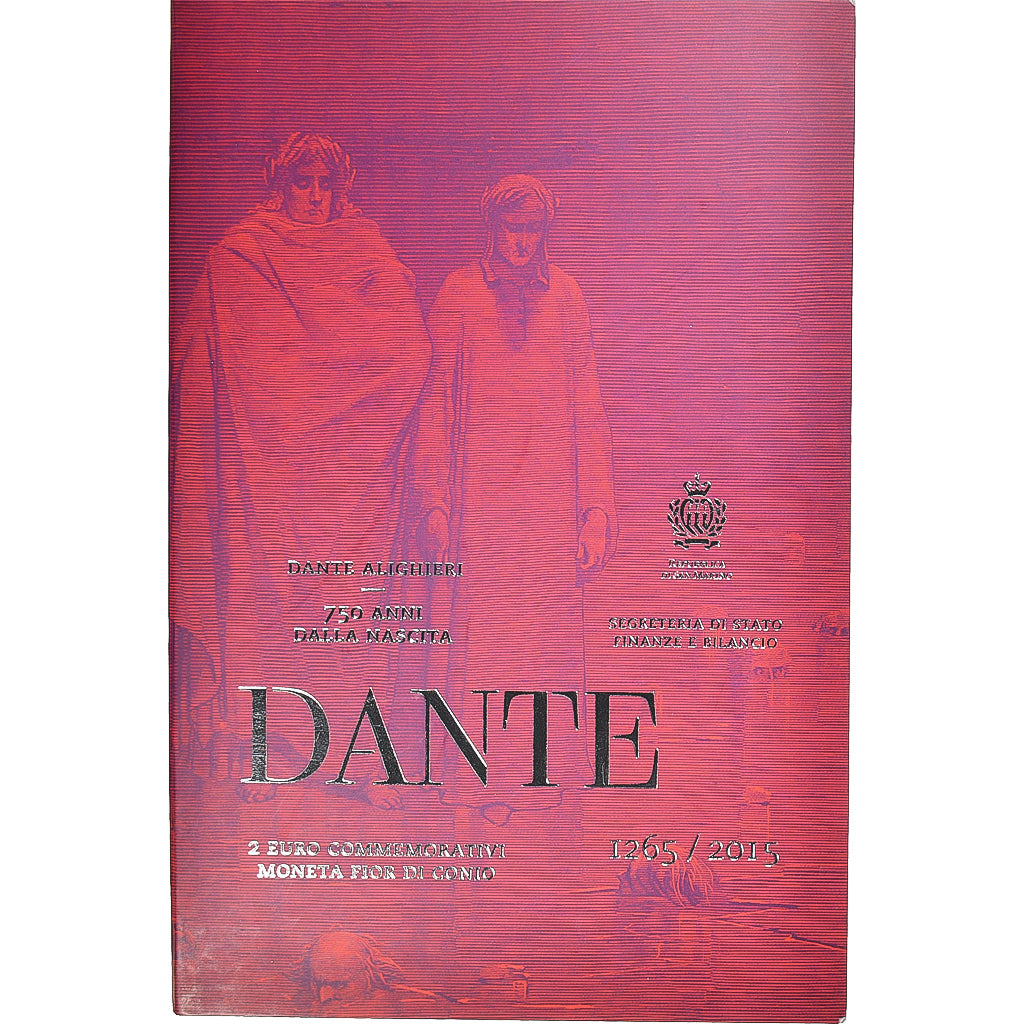 Saint Marin , 2 Euro, 750ème Anniversaire De La Naissance De Dante, 2015, Rome
