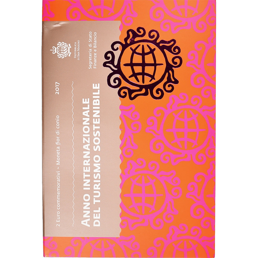 San Marino, 2 Euro, année internationale du tourisme durable, 2017, Rome, BU