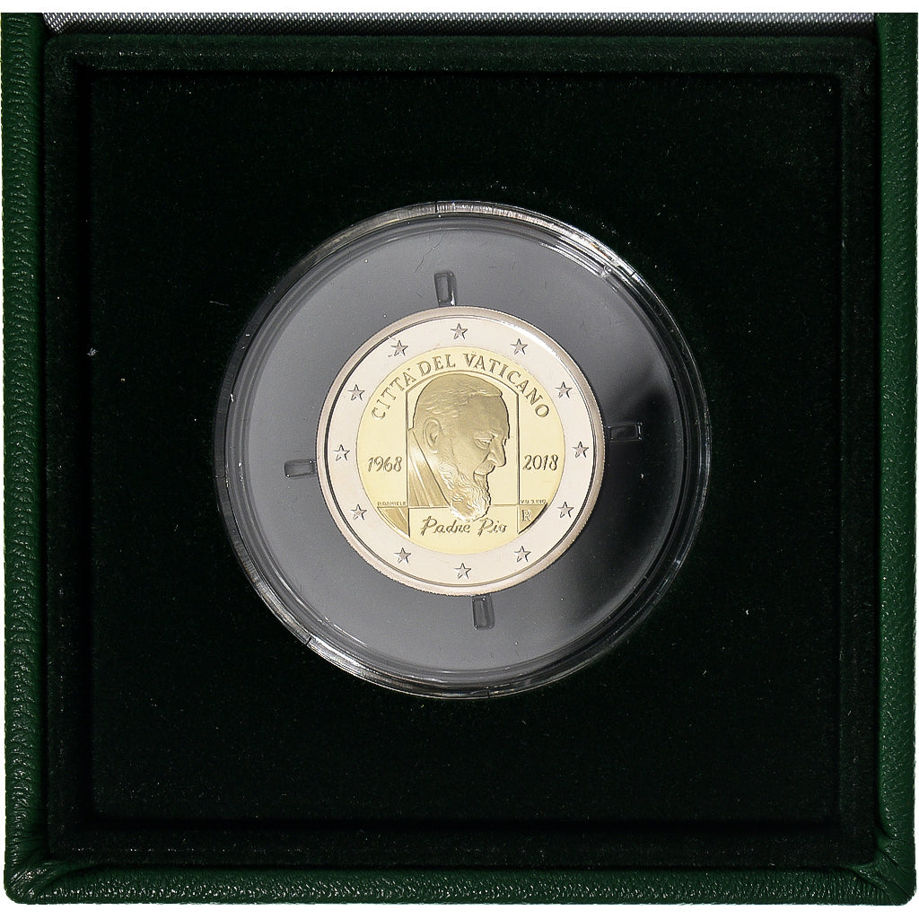 Vaticano, 2 Euro, 2018, Rome, BE PADRE PIO, FDC, Bi-metallico