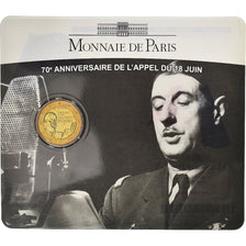 France, 2 Euro, appel du 18 juin, 2010, Monnaie de Paris, MS(65-70), Bi-Metallic